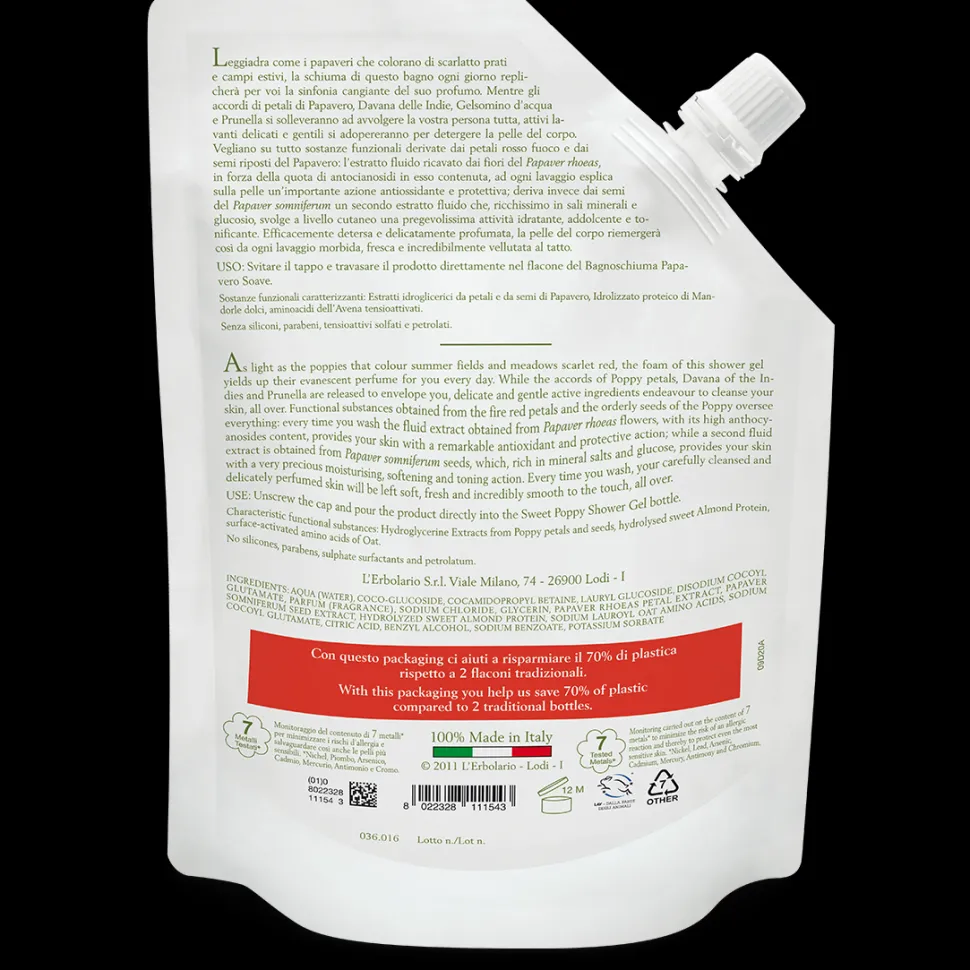 Ecoricarica Bagnoschiuma Papavero Soave